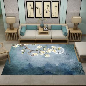 Tapis Fleur Style Chinois Montagne