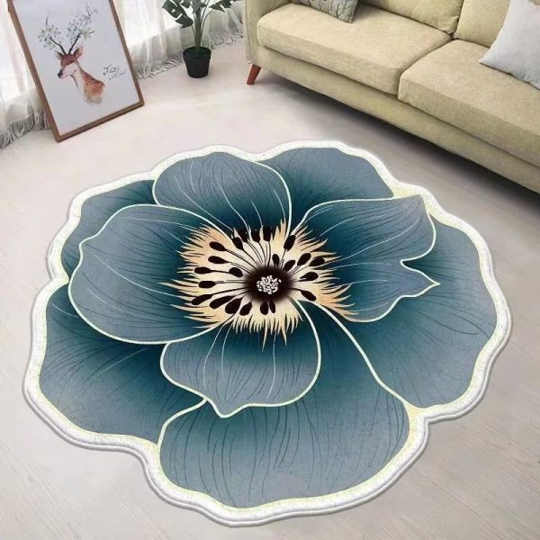 Tapis Moderne Fleuri