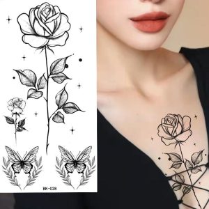 Tatouage Fleur Rose Cartoon