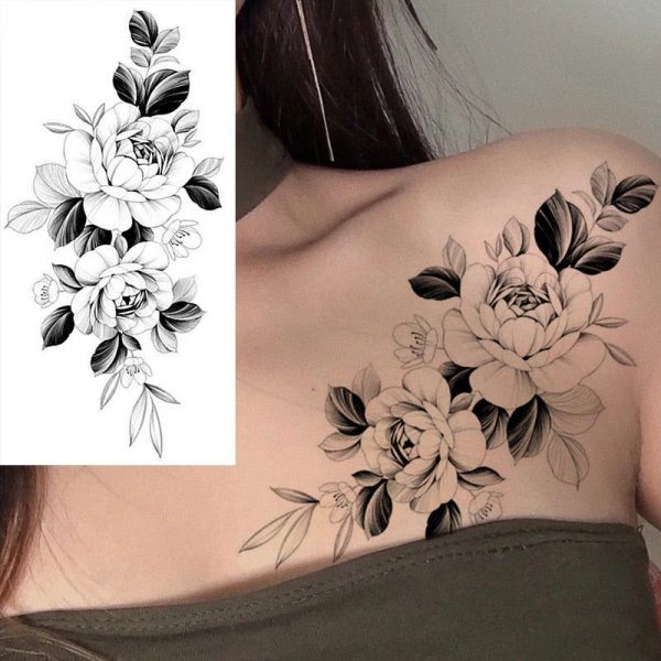 Tatouage Fleur Rose Minimaliste