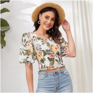 Top Femme Fleuri