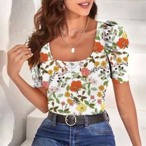 Top Fleuri Femme