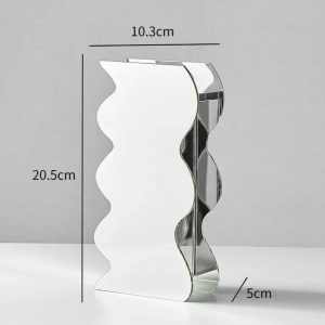 Vase Fleur Abstrait Argent