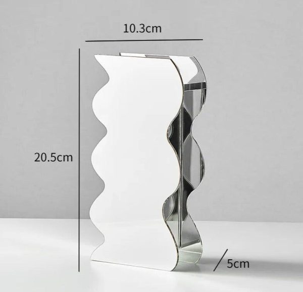 Vase Fleur Abstrait Argent