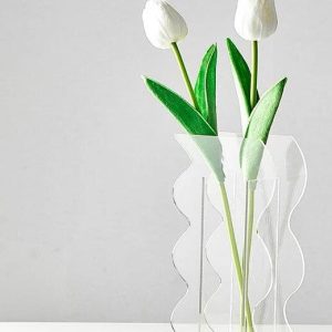 Vase Fleur Abstrait Blanc
