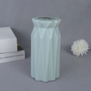 Vase Fleur Bleu-Gris Epuré