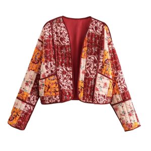 Veste Courte Fleurie Femme