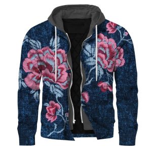 Veste Fleurie A Capuche