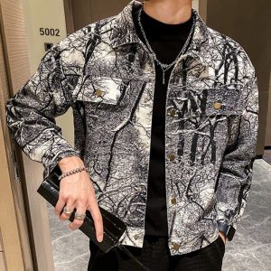 Veste Fleurie Botanique Noir