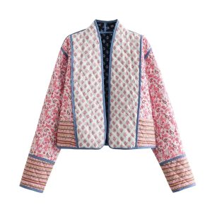 Veste Fleurie Réversible Coloré