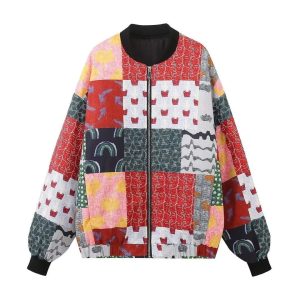 Veste Fleurie Réversible Patchwork