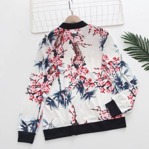Bomber femme fleuri à motifs floraux