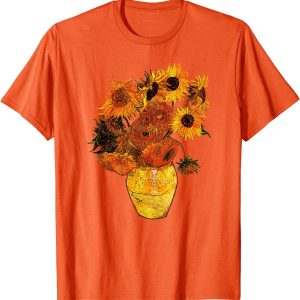 T-shirt Fleur Orange vibrant